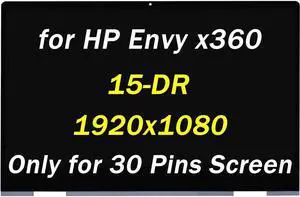 Replacement 15.6'' for HP Envy x360 15-dr 15m-dr 15M-DR1011DX 15M-DR1012DX 15M-DR0011DX 15M-DR0012DX 15-DR0003CA 15-DR0090CA L53545-001 L64480-001 1920X1080 LCD Touch Screen Assembly