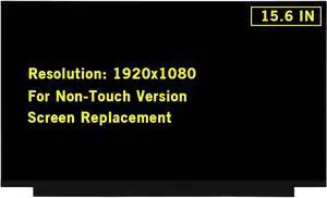 15.6" New Screen Replacement for HP Pavilion 15-DK0051WM 15-DKOO51WM 6WC39UA FHD 1920x1080 30Pin LED LCD Display Screen Panel(Only for Non-Touch)