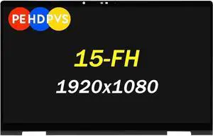 (support stylus)1920x1080 Screen Replacement for HP Envy X360 15-FH 15Z-FH 15-FH0023DX 15-FH0013DX 15-FH0097NR 15-FH0000 15Z-FH000 N48155-001 LCD Display Touch Screen Digitizer w/bezel 15.6'' 30pins