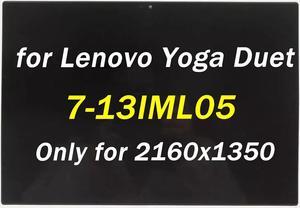 Replacement for Lenovo Yoga Duet 7-13IML05 7-13ITL6 82AS 5D10S39651 5D10S39703 MND007ZA1-1 30 Pins (2160x1350) 13" LCD Display Touch Screen Digitizer Assembly (Only for 2160x1350)