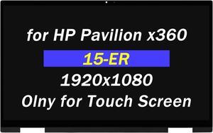 Replacement for HP Pavilion x360 15-er 15-er1051cl 15-er1047nr 15-er0051nr 15-er0056cl 15-er0010nr 15-er0225od 15-er0125od 15-er0097nr 15-er0010ca 15.6" FHD LCD LED Touch Screen Assembly