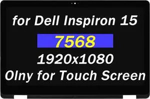 Replacement for Dell Inspiron 15 7568 i7568 2-in-1 P55F P55F001 P55F002 DP/N: 01CVHJ 2DHX6 CVHJ 2HW5N LCD Screen 15.6" 30 pin 60HZ FHD LCD Touch Laptop Display Assembly