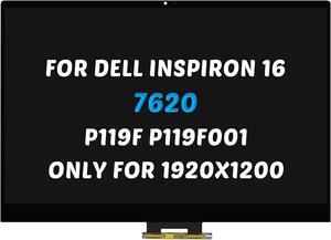 Replacement for Dell Inspiron 16 7620 P119F P119F001 Non-OLED 1920x1200 16.0 inch 30 Pins 60Hz LED Display Digitizer Panel (for 1920x1200 Screen Only) Replacement for Dell Inspiron 16 7620 P119F P119F001 Non-OLED 1920x1200 16.0 inch 30 Pins 60Hz LED Display Digitizer Panel (for 1920x1200 Screen Only)