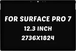 NUOLAISUN Replacement for Microsoft Surface Pro 7 1866 LCD Screen for Surface Pro 7 2019 Display LP123WQ1 LP123WQ2 Digitizer C02XR7Y9JG5H 2736x1824 12.3 inch LED Touch Screen Digitizer Assembly