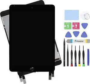 NUOLAISUN 7.9" LCD Screen Replacement for iPad Mini 4 A1538 A1550 Display LCD Assembly and Glass Touch Digitizer Premium Repair Kit + Sleep/Wake Sensor (Black)