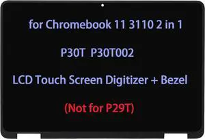 NUOLAISUN 11.6" Touch Screen Replacement for Dell Chromebook 11 3110 2 in 1 P30T P30T002 LCD Screen Digitizer Bezel Assembly HD (1399 * 768)