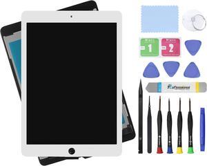 NUOLAISUN 9.7" LCD Screen Replacement for iPad air 2 2nd Generation A1566 A1567 Display LCD Assembly and Glass Touch Digitizer Premium Repair Kit (White)