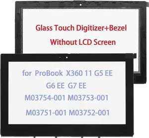 11.6 inches Touch Screen Replacement for HP ProBook X360 11 G5 EE G6 G7 EE Glass Touch Digitizer + Front Bezel Cover Case Assembly (Without LCD Screen)