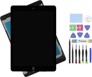 NUOLAISUN 9.7" Screen Replacement for iPad air 2 2nd Generation A1567 A1566 Display LCD Assembly with Glass Touch + Digitizer + Repair Kit (Black)
