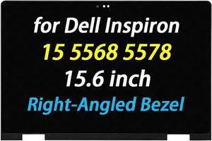 Replacement for Dell Inspiron 15 5568 i5568 LCD Screen for Inspiron 5578 i5578 Display 0079Y 00079Y Digitizer FHD LCD Screen Assembly with Bezel(Right-Angled Bezel)