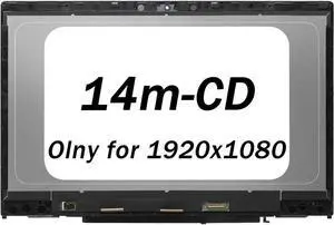GBOLE Screen Replacement 14.0'' for HP Pavilion x360 14-CD 14M-CD 14T-CD 14m-cd0001dx 14m-cd0003dx 14m-cd0005dx 14m-cd0006dx L20554-001 LED LCD Display Touch Screen Digitizer Assembly with Bezel