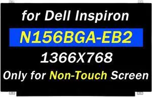 GBOLE Screen Replacement 15.6" N156BGA-EB2 for Dell Inspiron 15 5558 5559 NT156WHM-N42 HD 1366X768 60HZ 30PIN LCD LED Non-Touch Screen Laptop Display Panel (Only for Non-Touch Screen)