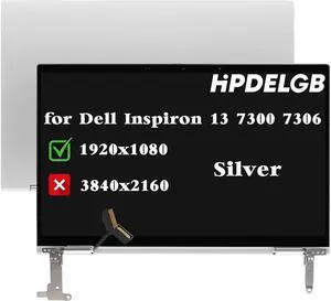 GBOLE Replacement for Dell Inspiron 13 7300 7306 2-in-1 FHDKN LCD Touch Display Screen Assembly 13.3" 1920x1080 FHD IPS Silver