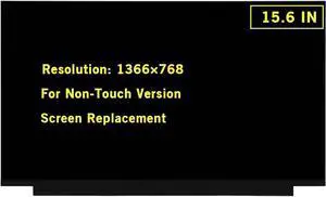 GBOLE 15.6" New Screen Replacement for HP 15-DY1031WM 9EM65UA 15-DY1028CA 7YZ69UA 15-DY1017CA 7YZ71UA NT156WHM-N44 V8.0 HD 1366x768 30Pin LED LCD Display Screen Panel