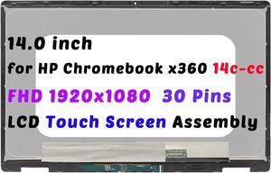 14" FHD LCD Touch Screen Digitizer Assembly for HP Chromebook x360 14c-cc0013dx
