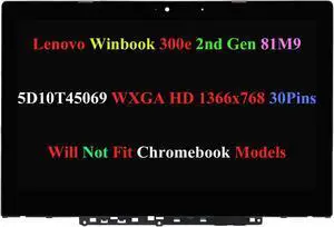 For Lenovo 300e Winbook 2nd Gen Lcd Touch Screen w/ Bezel 11.6" HD 5D10T45069
