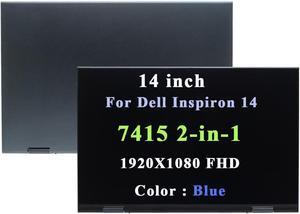 Complete for Dell Inspiron 7415 2-in-1 Touch Screen LCD Display Top Panel Assembly