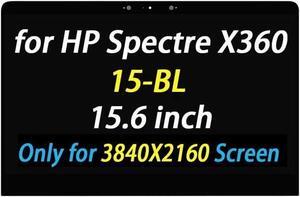 15.6" Replacement UHD 4K 3840x2160 911082-001 for HP Spectre x360 15-bl010ca 15-bl012dx 15-bl018ca 15-bl020nd 15-bl030ng LED LCD Display Touch Screen Digitizer Assembly(No Bezel)