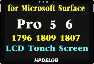 New Screen Replacement for Microsoft Surface Pro 5 Pro 6 1796 1809 1807 6870S-2403A LP123WQ1 LCD Display Touch Screen Digitizer Assembly Only for 12.3 inch Screen