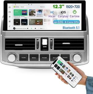 NUOLAISUN Car Stereo Upgrade Replacement for Toyota 4Runner Radio 2009-2022 Silver 12.3" Android Head Unit TS10, 4+32G, Easy Install, Wireless CarPlay, GPS Navigation AHD Backup Camera