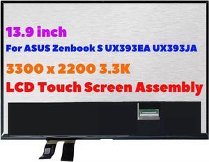 GBOLE 13.9" 3.3K 3300 x 2200 LCD Touch Screen Display Assembly for ASUS Zenbook S UX393EA UX393JA