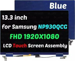 GBOLE Replacement for Samsung Galaxy Book Flex NP930QCG Lcd FHD 1920x1080 Touch Screen Assembly 13.3 BA96-07809A (Blue)