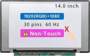 GBOLE Screen Replacement for Lenovo Thinkpad X1 Carbon 6TH / 7TH / 8TH Gen 14.0" FHD 1920x1080 30 pin LCD Non-Touch Screen Display Panel (Not for Touch)