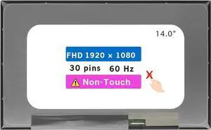 GBOLE Screen Replacement for Dell Latitude 14 5430 Rugged 14.0" FHD 1920x1080 30 pin LCD Non-Touch Screen Display Panel