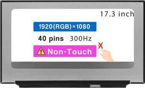 GBOLE Screen Replacement for ASUS Rog GX701LWS-XS76 17.3" FHD 1920 * 1080 300Hz 40 pin LCD Non-Touch Screen Display Panel