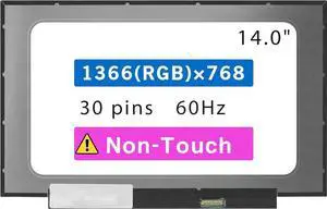 GBOLE Screen Replacement for Acer Chromebook 314 C922 Series 14.0" HD 1366 * 768 30 pin 60Hz Non-Touch LCD Display Panel