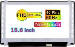 GBOLE 15.6 Inches New Screen Replacement for HP Envy 15-U010DX X360 FHD 1920 * 1080 40 Pins LCD Non-Touch Screen Display Panel