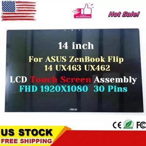 GBOLE For ASUS ZenBook Flip 14 UX463F UX463FA LCD 1920 x 1080 30 Pins Touch Screen Display Assembly