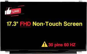 GBOLE Replacement for HP Omen 936915-001 17.3" FHD 1920 * 1080 Non-Touch Screen LCD Display Panel (30 pins 60 HZ)