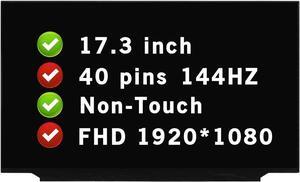 17.3" for ASUS TUF A17 FA707RM-ES73 FHD 1920x1080 40 pins 144HZ LCD Non-Touch Screen Replacement Display Panel (Not for HD)