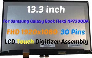 GBOLE 13" For Samsung NP730QDA NP730QDA-KA3US FHD 1920 x 1080 LCD Screen Touch Display Assembly 30 Pin
