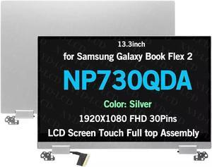 GBOLE New 13.3" Genuine LCD Touch for Samsung NP730QDA NP730QDA-KA1US NP730QDA-KA3US1920X1080 FHD 30Pins Silver