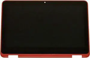 GBOLE 11.6" Screen Replacement for Dell Inspiron 11 3185 3168 i3168 3169 P25T 529JX 4D1J2 04D1J2 367C8 0367C8 CN-0367C8 HD 1366x768 LCD Touch Screen Digitizer Assembly Bezel with Control Board (Red)