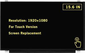 GBOLE 15.6" New Screen Replacement for Lenovo ThinkPad T580 20L9001JUS 20L9001KUS 20L9001LUS FHD 1920x1080 40Pin Touch Screen LED LCD Display Screen Panel
