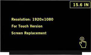 GBOLE 15.6" New Screen Replacement LP156WFD-SPK2 LP156WFD(SP)(K2) for Dell Inspiron 15 3511 FHD 1920x1080 40Pin Touch Screen LED LCD Display Screen Panel (Only for Touch)
