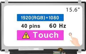 GBOLE 15.6" Screen Replacement for Dell Latitude P86F001 LCD Display Panel (FHD 1920x1080 Touch)