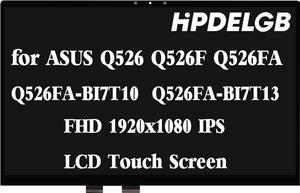 GBOLE Replacement for ASUS Q506 Q507 Q526 Q536 UX562 UX563 Q526F Q506F Q526FA LCD Touch Screen Display Digitizer Assembly Replacement 15.6" FHD 1920x1080 IPS 30Pin