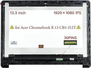 GBOLE Replacement for Acer Chromebook R 13 CB5-312T N16Q10 CB5-312T-K5X4 CB5-312T-K62F CB5-312T-K6TF CB5-312T-K7SP CB5-312T-K822 LCD Display Touch Screen Digitizer Assembly