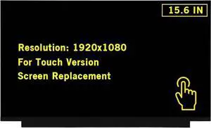 GBOLE 15.6" New Screen Replacement for Lenovo ThinkPad T15 P15s Gen 1 FHD 1920x1080 40Pin Touch Screen LED LCD Display Panel
