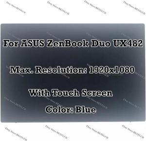 GBOLE 14.0" FHD 1920x1080 LCD LED Touch Screen Assembly Display For ASUS ZenBook Duo 14 UX482 UX482EA Blue