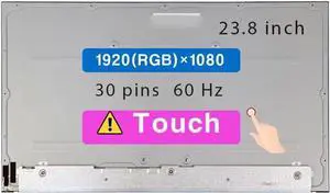 GBOLE 23.8" Screen Replacement for HP EliteOne All in One 800 G5 i59400 30 pin FHD 1920×1080 LCD Touch Display Panel
