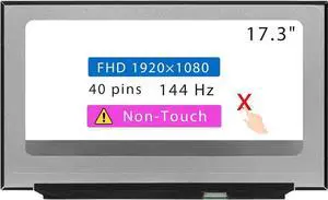 GBOLE 17.3" Screen Replacement B173HAN04.9 for MSI Raider GE75 10SF 8RE 8SF 8SG 9SE 9SF 9SG 10SE 10SE-008US GE76 10UE 10UH 12UH Series LCD Display Panel 40 pin 144 Hz FHD 1920 * 1080 Non-Touch