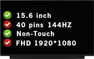 GBOLE 15.6" for ASUS Rog GL531G FHD 1920x1080 40 pins 144HZ LCD Non-Touch Screen Replacement Display Panel (Not for HD)