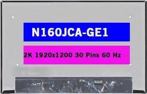 GBOLE 16.0" Display Panel Compatible with Dell Precision 16 7670 7680 P114F 0JPHJK FHD+ 1920x1200 30 Pins 60 Hz LCD Non-Touch Screen Replacement