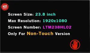GBOLE Replacement for Lenovo ThinkCentre M73 M810z M900z M910z LCD Screen Display Panel 23.8" 00XG129