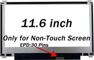 GBOLE Screen Replacement 11.6" for HP Stream 11-AK0012 11-AK0012DX 16V16UA 1366X768 30 PIN LCD LED Screen Display Panel(Only for Non-Touch Screen)